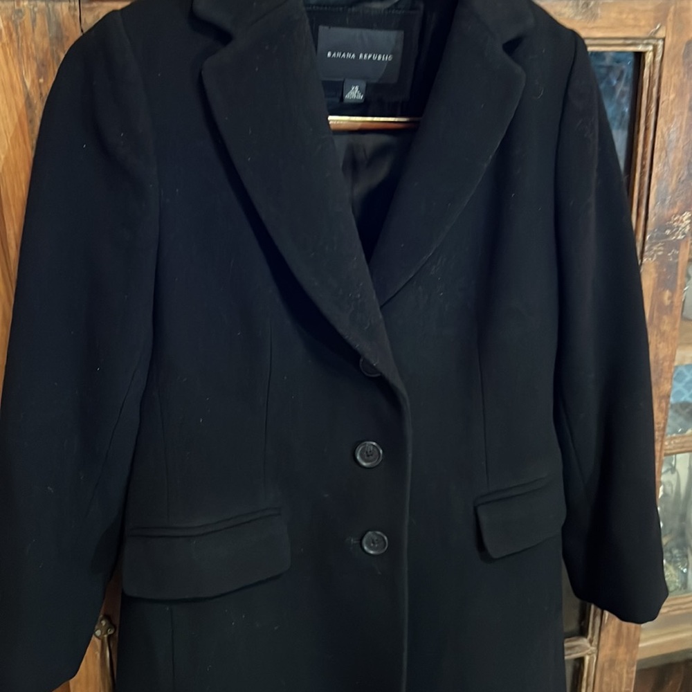 Woman’s Banana Republic Wool Peacoat 3/4 length - Picture 3 of 6